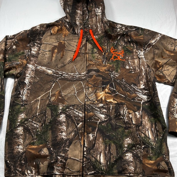 Bushmaster Camo Hoodie XL | Hunting Sweatshirt | Orange Logo | Cotton 80% Brown - Picture 9 of 10